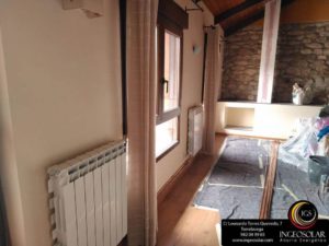 Radiadores conectados a termoestufa - Ingeosolar
