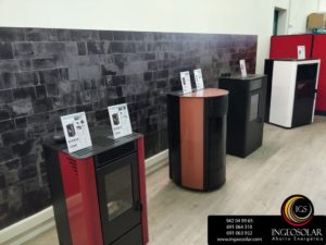 Estufas de pellets en fabrica en italia visitada por ingeosolar