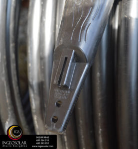 detalle de sonda geotérmica para geotermia vertical por ingeosolar