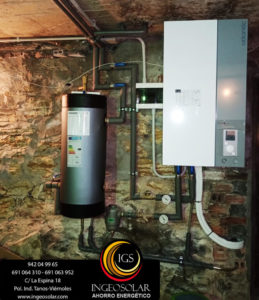 aerotermia compacta thermor con radiadores ingeosolar