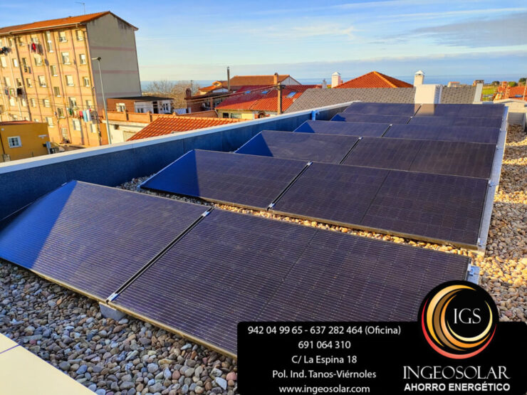 Paneles solares en cubiertas y superficies planas ingeosolar