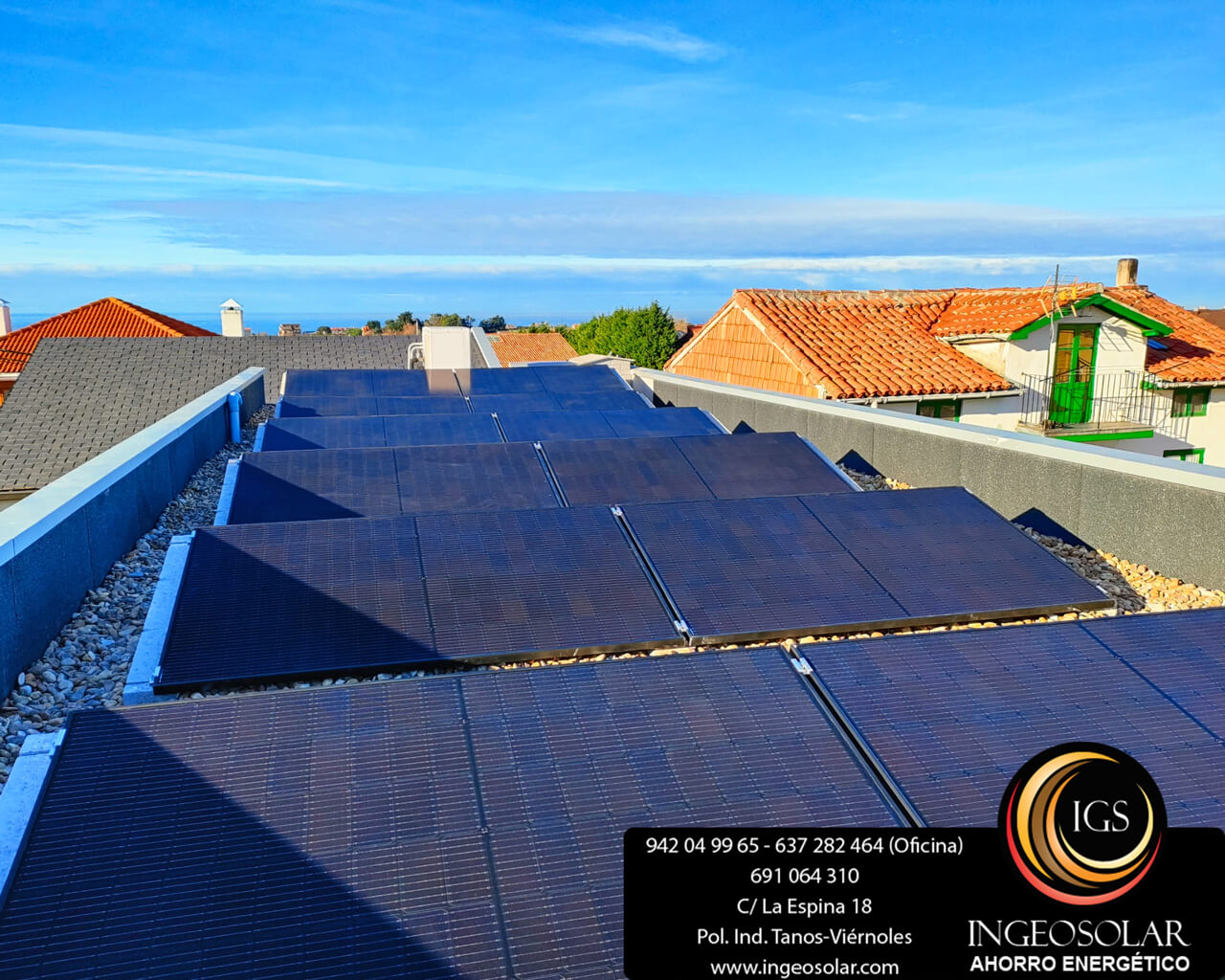 paneles solares en cubierta plana ingeosolar