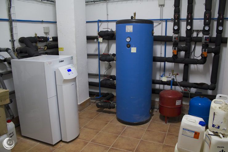 Sala técnica geotermia vertical - Ingeosolar