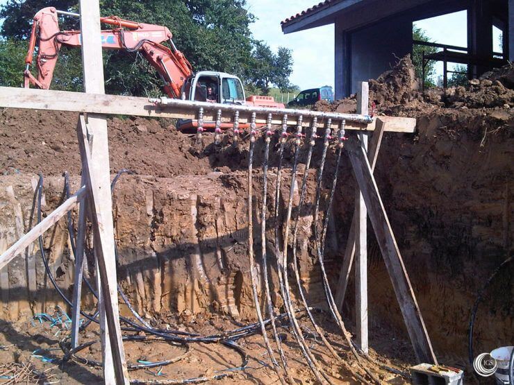 Captador de Geotermia horizontal en Carranza - Ingeosolar