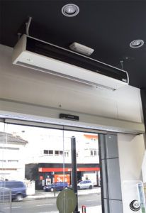 Cortina de aire para local comercial - Ingeosolar