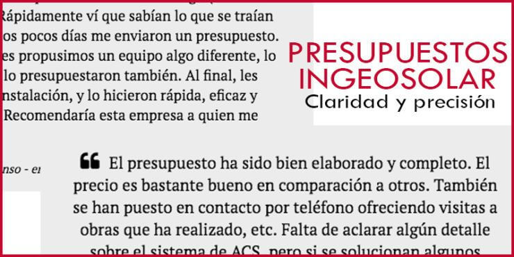 pedir presupuesto