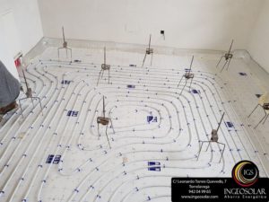 Circuitos de suelo radiante en habitación - Ingeosolar