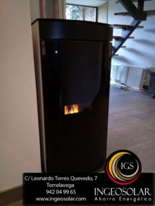 Estufa pellets cristal antiquemaduras EOSS - Ingeosolar