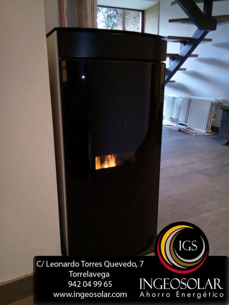 Estufa pellets cristal antiquemaduras EOSS - Ingeosolar