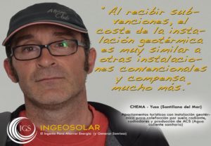Opinión geotermia vertical - Chema - Ingeosolar