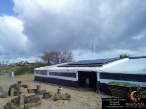 Chiringuito el Puntal Pedreña con instalación solar para generar luz hecha por Ingeosolar