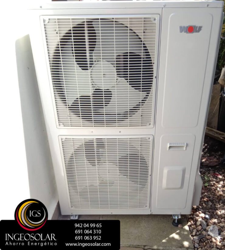 Unidad Exterior aerotermia con compresor insonorizado Wolf Ingeosolar