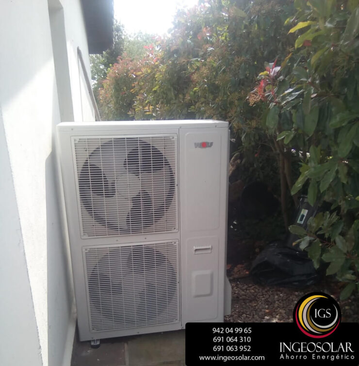 unidad exterior Wolf de aerotermia Ingeosolar
