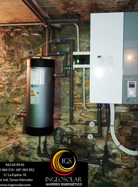 aerotermia compacta thermor con radiadores ingeosolar