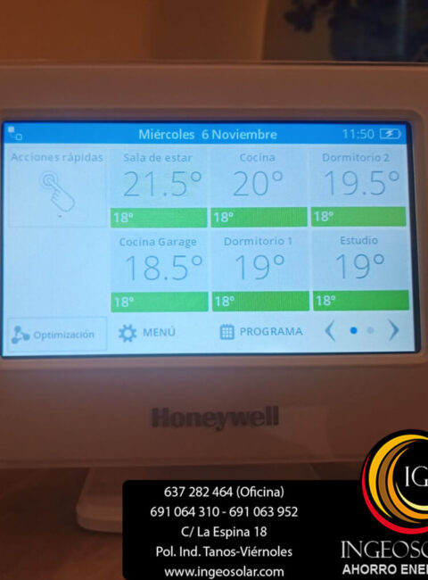 soporte sobremesa honeywell evohome ingeosolar
