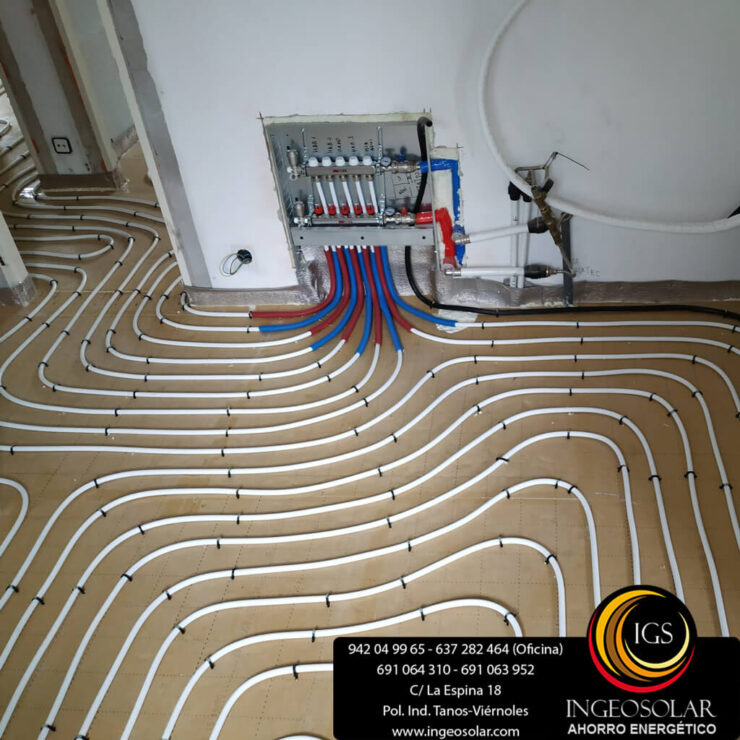 suelo radiante con colector ingeosolar