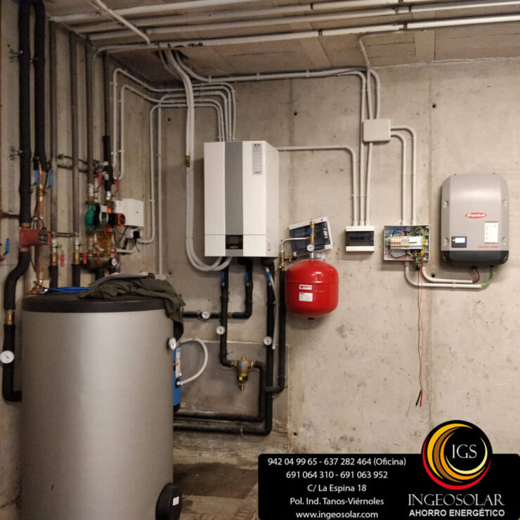 sala tecnica aerotermia y solar ingeosolar