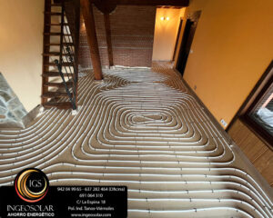 suelo radiante combinado con aerotermia