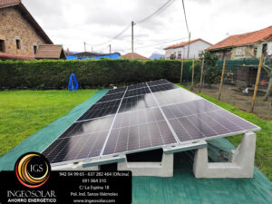 12 paneles solares instalados en suelo - ingeosolar